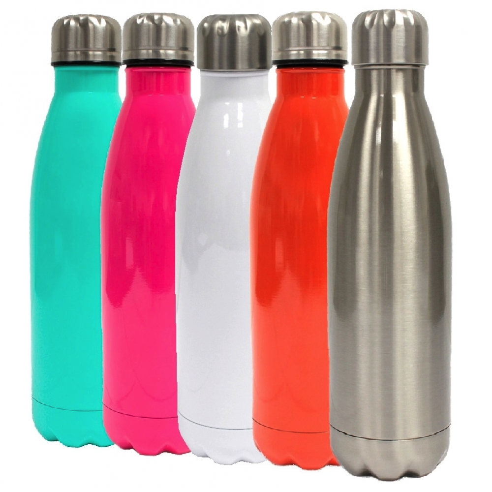 Full Colour Stainless Steel Water Bottle Gloss - 500ml / 17oz