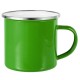 Coloured Enamel Cup with Stainless Silver Rim 12oz
