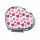 Custom Printed Compact Mirrors - Heart Shape Silver