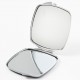 Custom Printed Compact Mirrors - Square Rounded Corners Silver