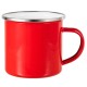Coloured Enamel Cup with Stainless Silver Rim 12oz