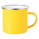 Coloured Enamel Cup with Stainless Silver Rim 12oz